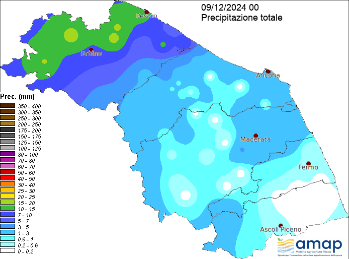 Meteo Regione Marche ASSAM - Carte precipitazione giornaliera